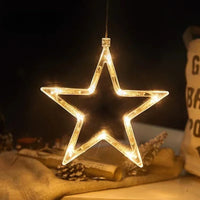 Décoration fenêtre Noël lumineuse à ventouse, 11 motifs, à piles