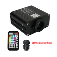 Kit plafond étoilé fibre optique RGBW 16 W, application Bluetooth et télécommande