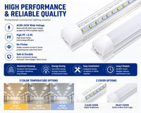 Lot de 10 tubes LED en V T8 de 60 à 240 cm pour garage et atelier