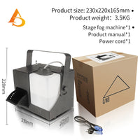 Machine à brume 500 W à base d'eau, DMX, réservoir rétroéclairé 1,5 L