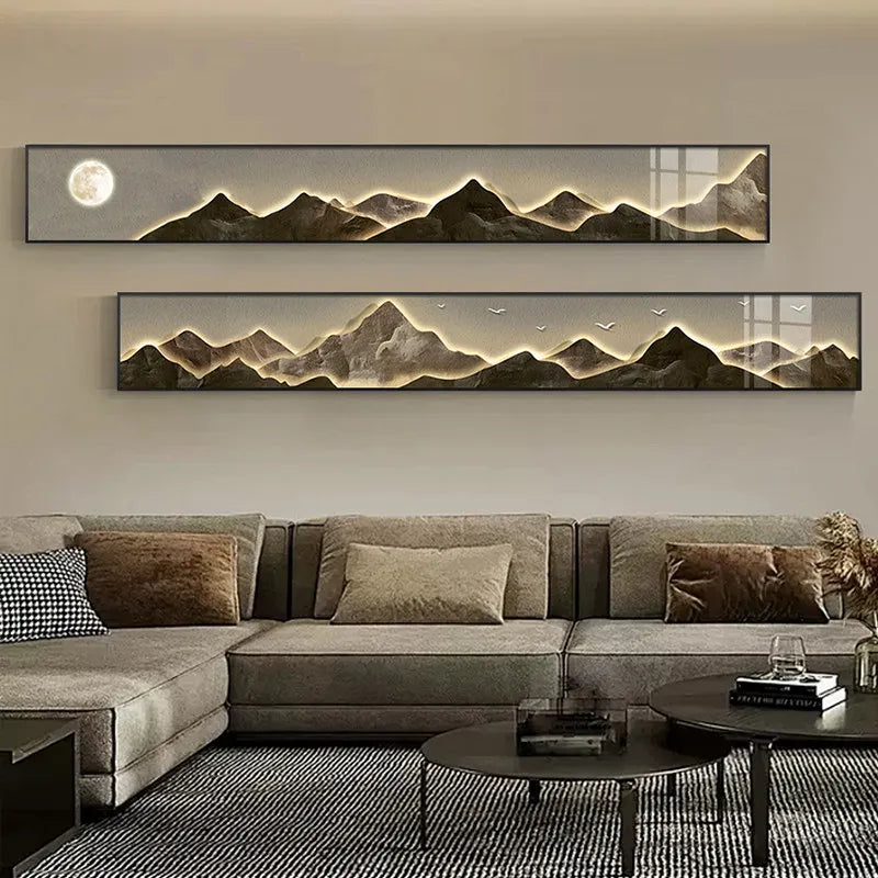 Tableau lumineux LED paysage de montagnes – vue 8