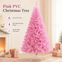 Sapin de Noël rose en PVC – vue 20