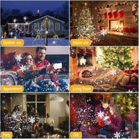 Projecteur de neige de Noël double tête – usages en extérieur, en intérieur et en fête