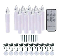 Bougies LED ivoire avec télécommande – 10 bougies, télécommande et fixations, troisième vue