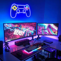 Néon gaming LED manette de jeu pour chambre de gamer, 9 modèles