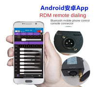 Interface DMX512 et RDM – application Android de réglage RDM et prise XLR du boîtier