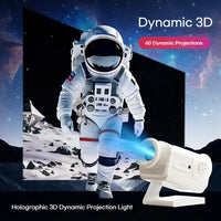 Projecteur d'étoiles holographique 3D – astronaute en 3D projeté sur un mur