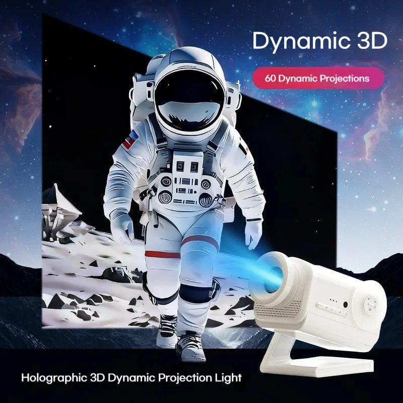 Projecteur d'étoiles holographique 3D – astronaute en 3D projeté sur un mur