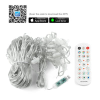 Rideau lumineux LED à motifs et texte, application Bluetooth, 2 ou 3 m