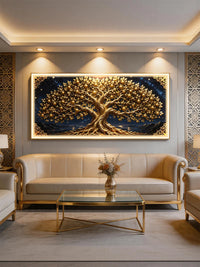 Tableau lumineux LED arbre de vie doré – vue 6