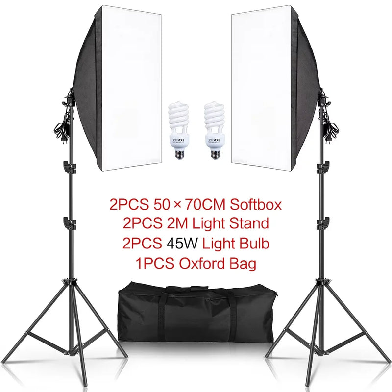 Kit éclairage continu softbox 50x70 cm – vue 13