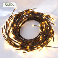 Branche de saule lumineuse murale 72 ou 96 LED blanc chaud, 8 modes, USB avec télécommande