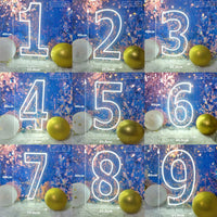 Néon LED chiffre d'anniversaire 40 cm, USB avec interrupteur