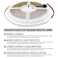 Ruban LED COB WS2812B – bobine et avantages du circuit de 5 mm
