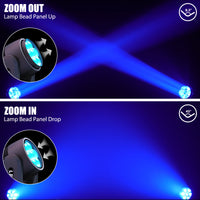 Lyre LED zoom 300 W – effet de zoom de 8,5° à 45°