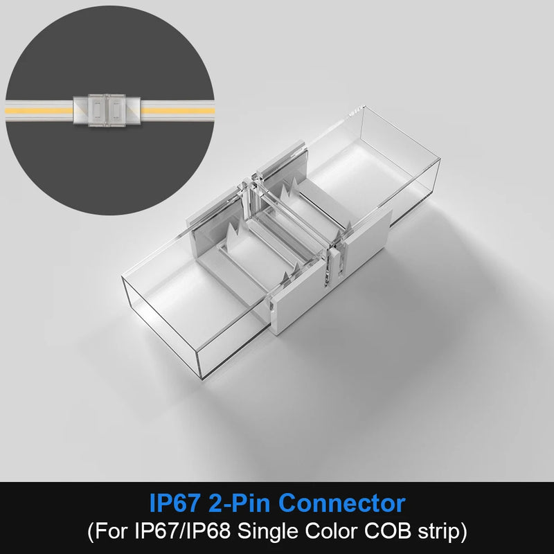Connecteur bande LED COB IP67 – jonction ruban à ruban