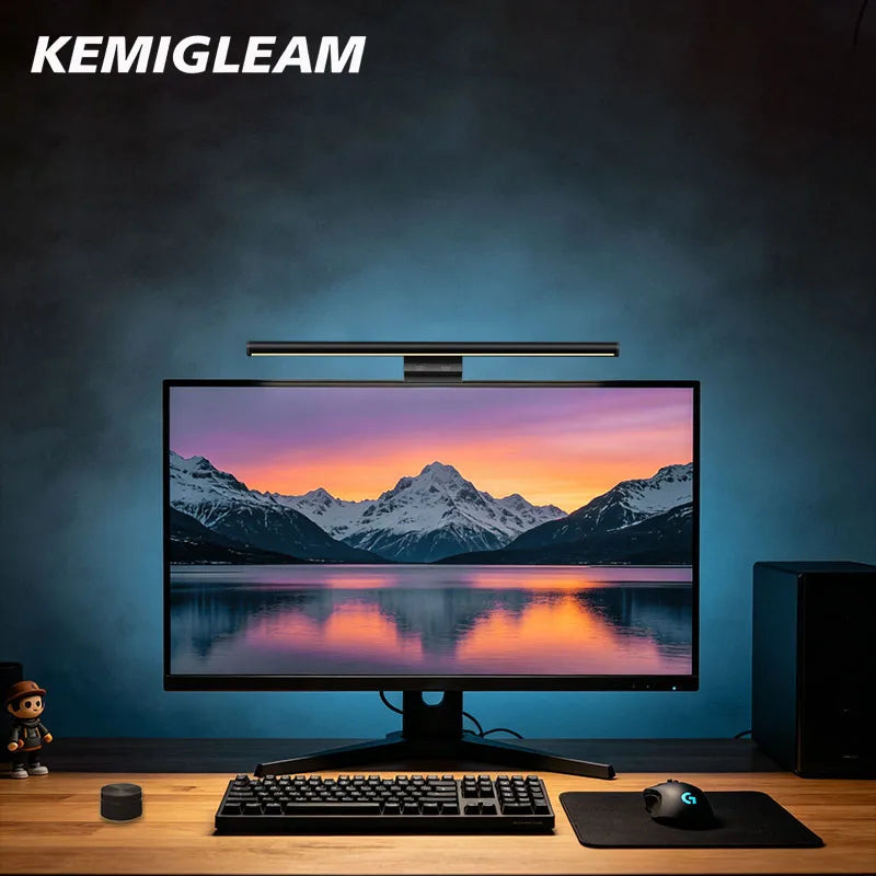 Barre lumineuse pour écran 42 cm – barre sur un grand écran de bureau