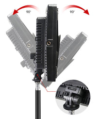 Panneau LED vidéo bicolore 40 ou 50 W, trépied 200 cm, télécommande