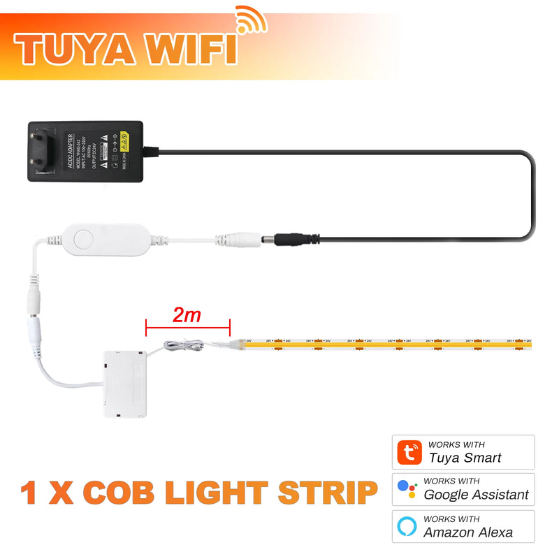 Ruban LED sous meuble connecté – kit Tuya Wi-Fi d'un ruban de 2 m