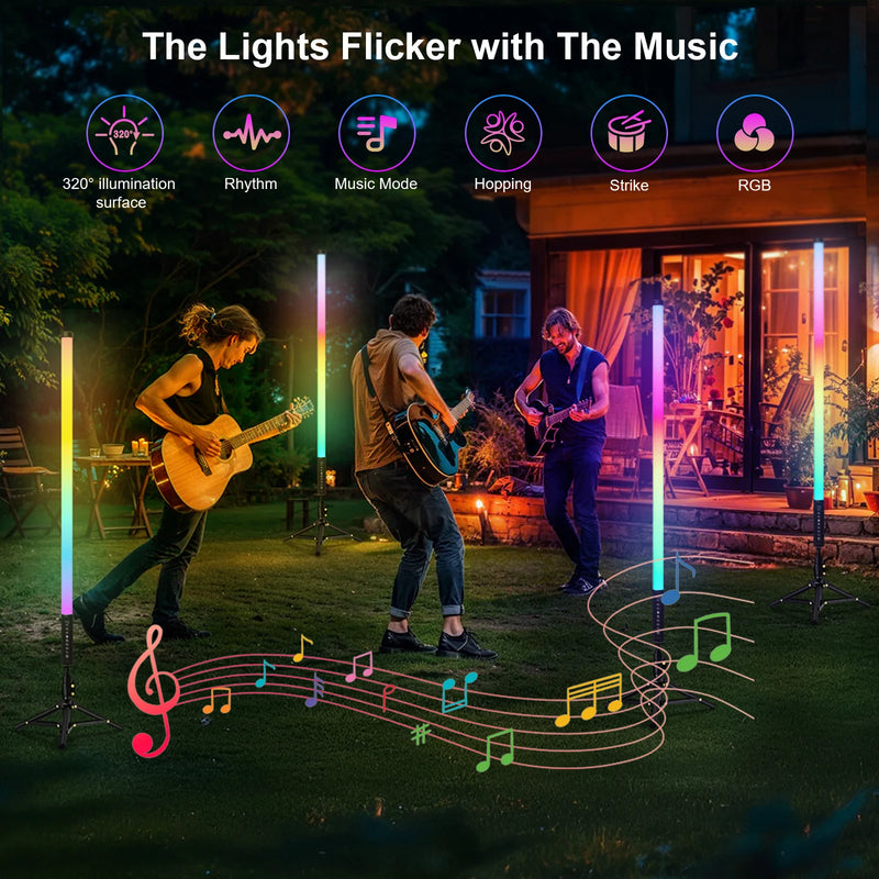 Tube LED RGB rechargeable 90 cm – vue 5