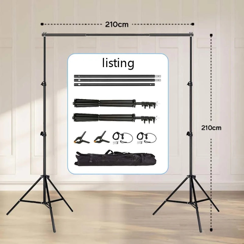 Support de fond photo – version 2 x 2 m avec contenu du colis