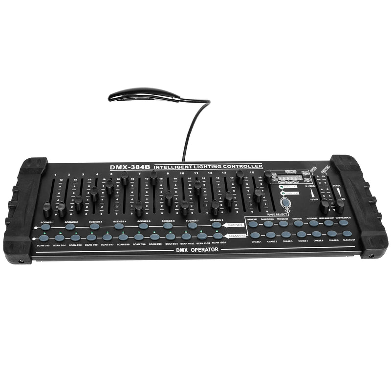 Console DMX512 384 canaux, contrôleur 24 appareils, micro et lampe