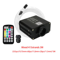 Kit plafond étoilé fibre optique RGBW 16 W, application Bluetooth et télécommande