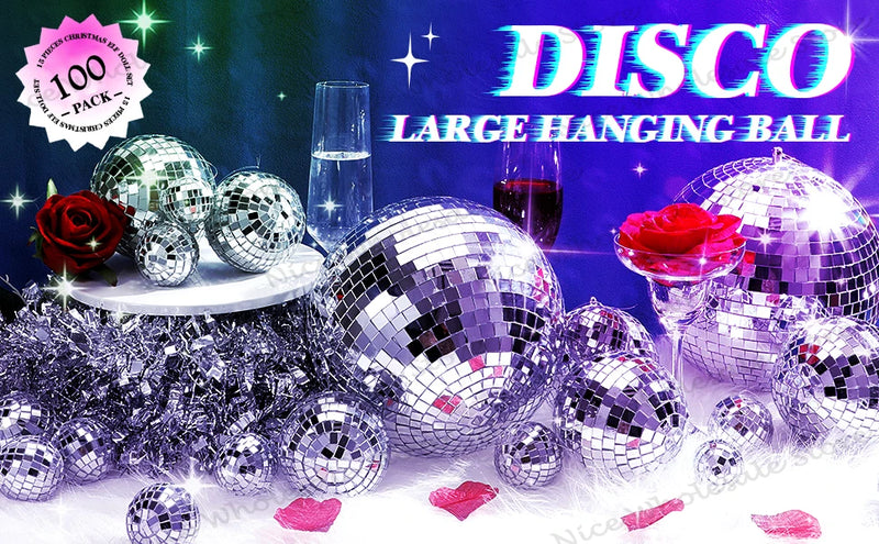Boule à facettes argentée déco – vue 13