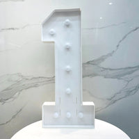 Chiffre lumineux géant 91,5 cm en carton mousse – chiffre 1 en carton mousse