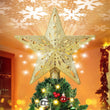 Cimier de sapin lumineux projecteur de flocons de neige, étoile ou flocon