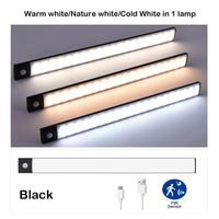 Lampe LED ultra-fine à détecteur – lampe noire, 3 teintes de blanc dans une seule lampe
