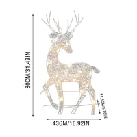Rennes lumineux Noël – dimensions du cerf, 80 cm de haut et 43 cm de large