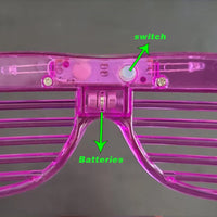 Lunettes LED lumineuses à lamelles pour soirée, 3 modes, lots de 5 à 50 pièces