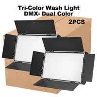 Lumière douce tricolore 200 W DMX, 3200-6200 K, pour studio, vidéo et scène, 1 ou 2 projecteurs