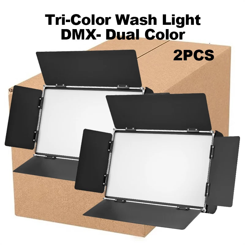 Lumière douce tricolore 200 W DMX, 3200-6200 K, pour studio, vidéo et scène, 1 ou 2 projecteurs