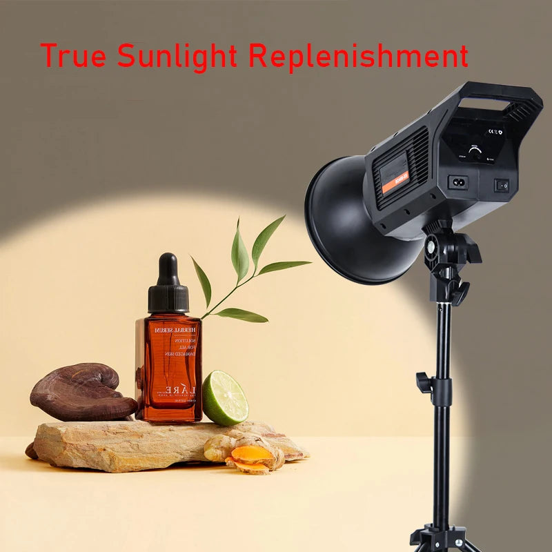 Éclairage vidéo LED COB bicolore 300 W avec pied et télécommande
