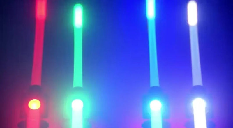 Mini lyre LED beam 180 W – faisceaux verticaux rouge, vert, bleu et blanc