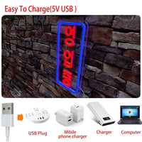 Panneau lumineux ouvert en coréen, néon LED USB, 30 ou 42 cm