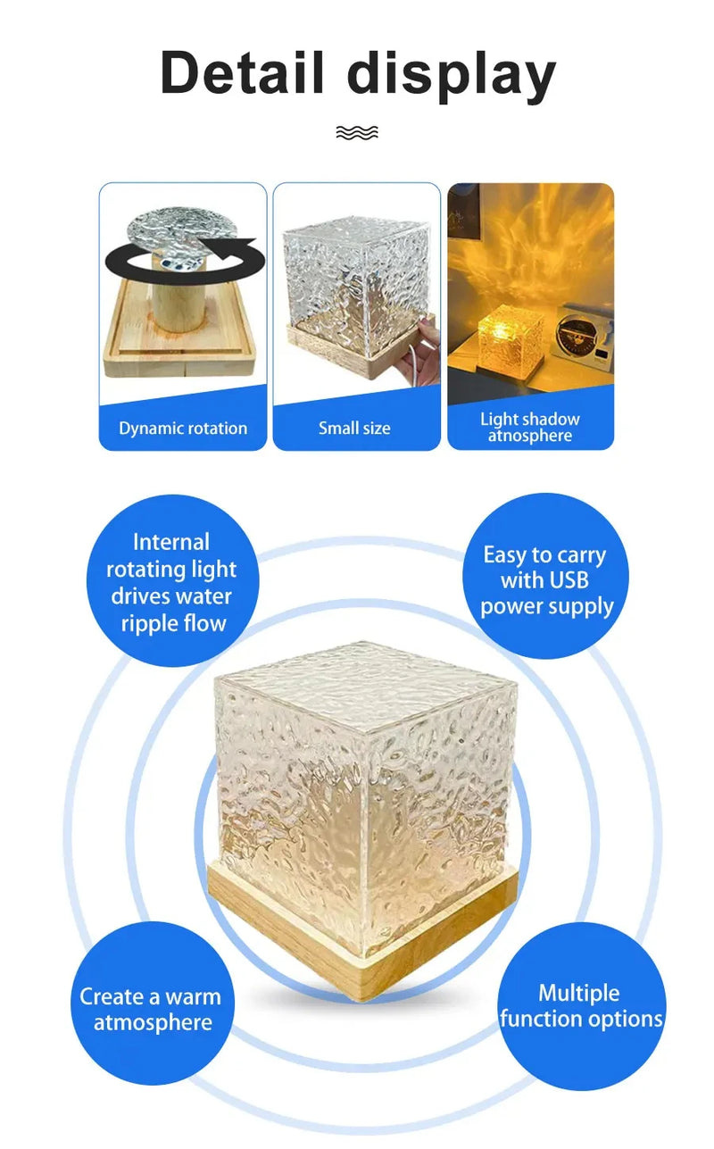 Lampe cristal ondulation d'eau – vue 18