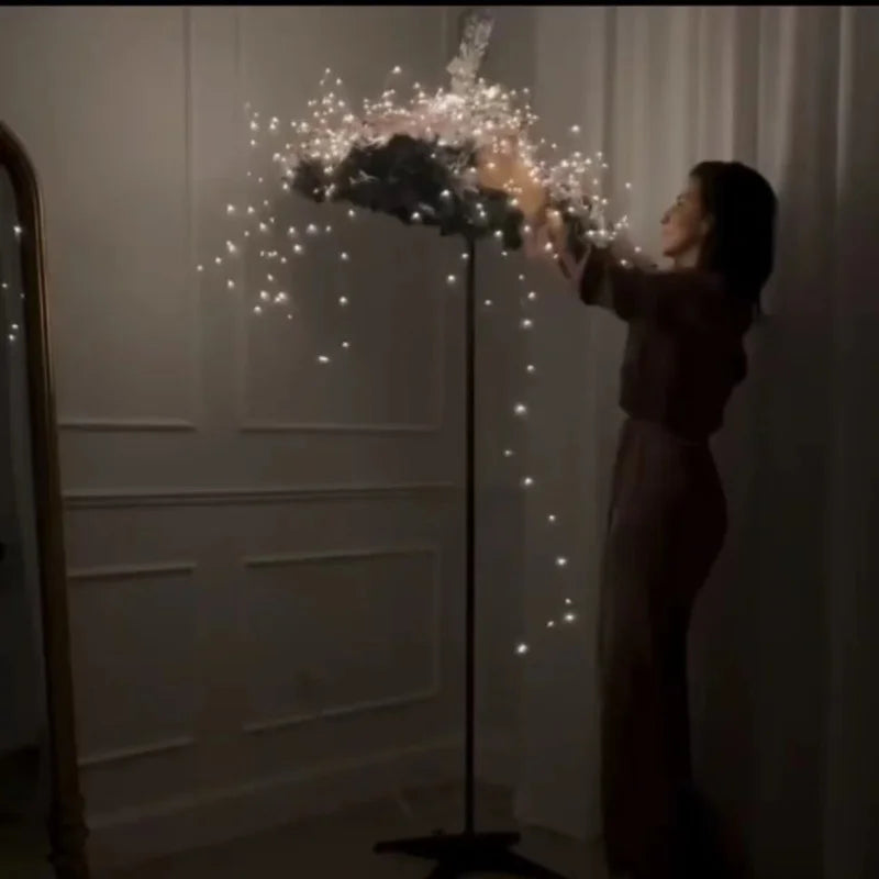 Sapin de Noël pliable pré-décoré lumineux – dépliage du sapin le long du mât