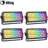 Projecteur vintage laveur de mur à 4 LED COB dorées et 36 LED RGB, DMX, à l'unité ou en lot
