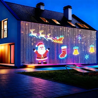 Rideau lumineux étanche à motifs DIY, 400 LED, application et musique