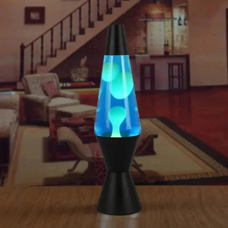 Lampe à lave cône 36 cm, base en alliage, 10 coloris