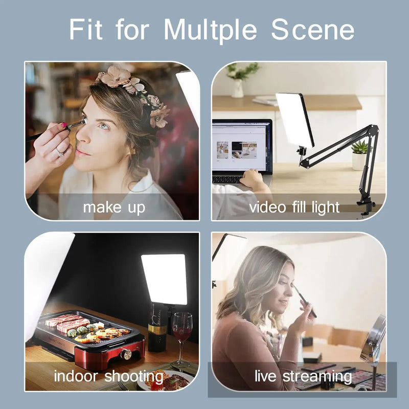 Key light LED USB à bras articulé pour visioconférence et streaming