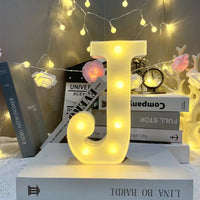 Lettre lumineuse LED 16 cm à piles, A à Z, esperluette et cœur rouge