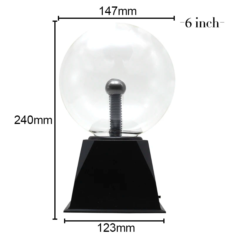 Lampe plasma boule magique tactile – modèle de 6 pouces, 24 cm de haut