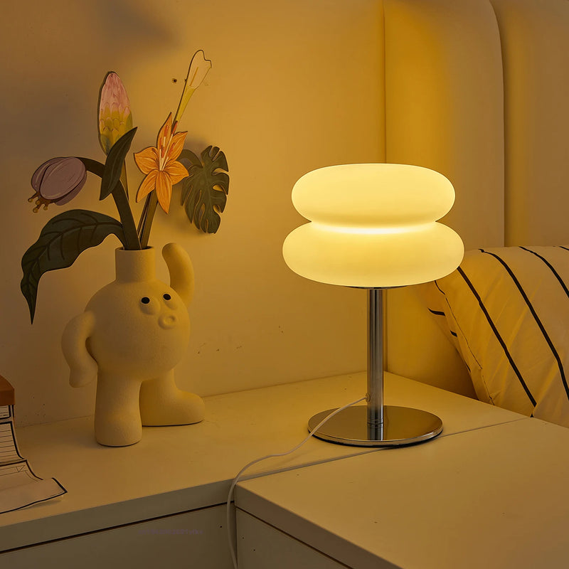 Lampe champignon double dôme à 3 teintes de lumière, USB ou batterie