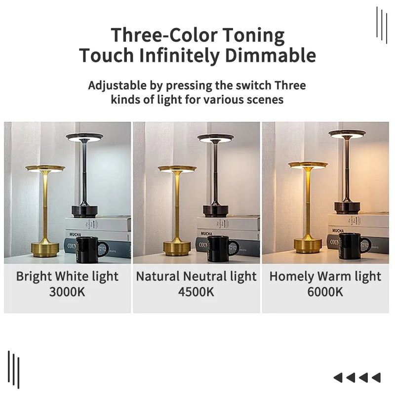 Lampe de table sans fil à disque – vue 4
