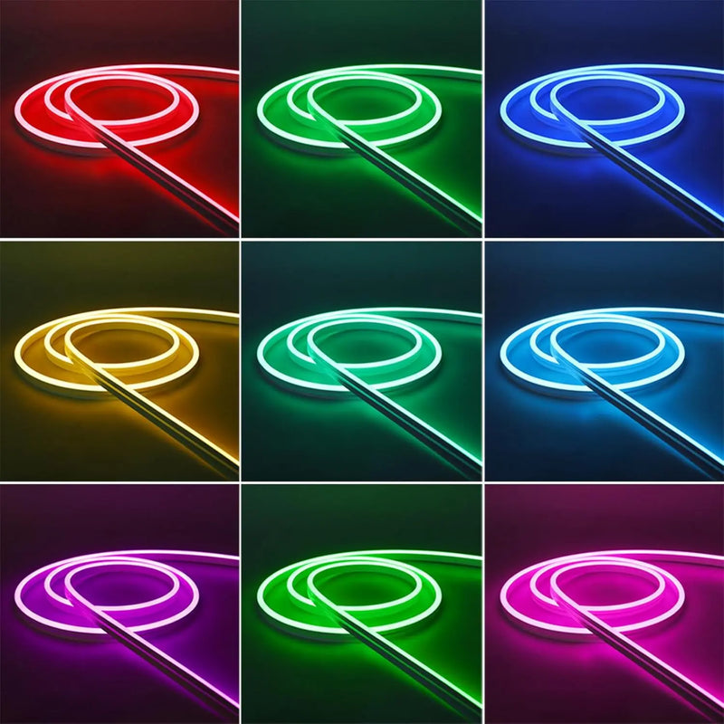 Ruban LED néon RGB – ruban allumé dans neuf couleurs
