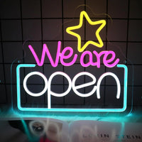 Panneau lumineux ouvert OPEN en néon LED, alimentation USB, 10 modèles